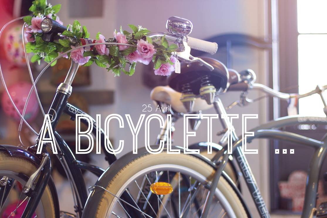 A bicyclette…