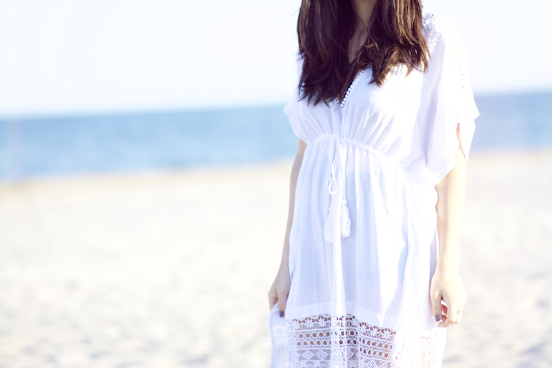 robe blanche plage
