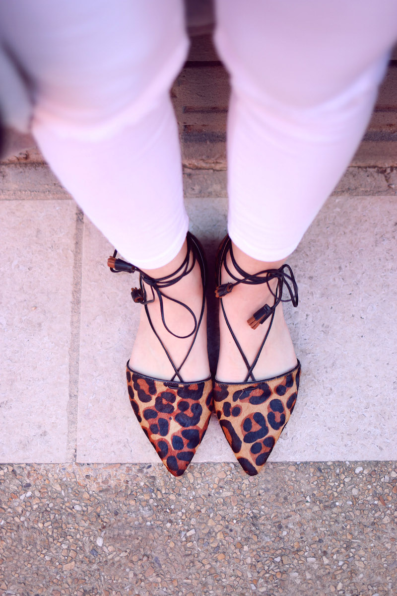 blog mode ballerines lacées léopard