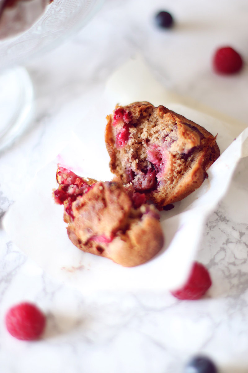 muffins chataigne fruits rouges