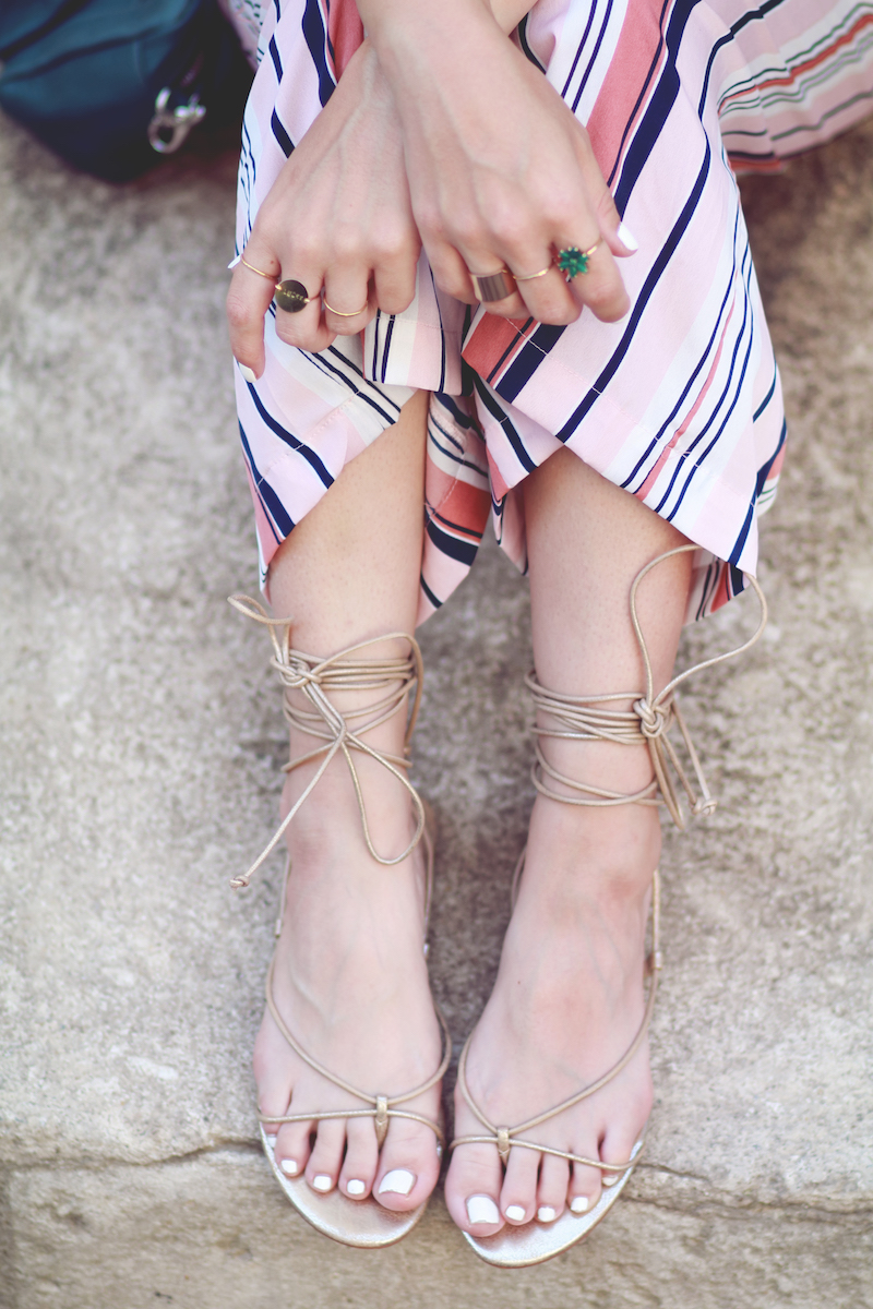 sandales lacées blog mode